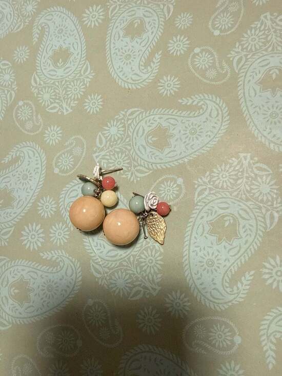 Unbranded Jewelry - Vintage 1960s Pastel Dangles Earrings- 2 Pieces